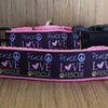 Collar/ Large/ Medium/ Peace Love and Rescue Pink