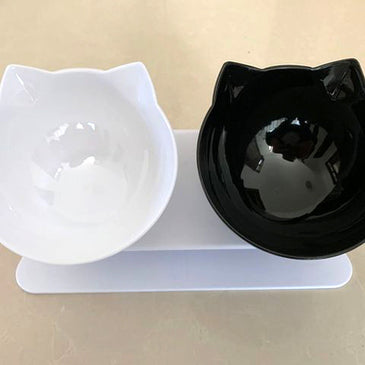 Non-slip Double Cat Bowl Dog Bowl With Stand Pet Feeding Cat Water