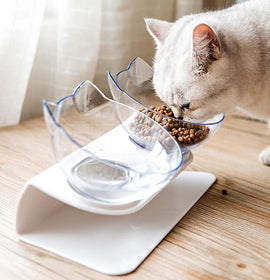 Non-slip Double Cat Bowl Dog Bowl With Stand Pet Feeding Cat Water