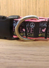 Collar/ Large/ Medium/ Peace Love and Rescue Pink