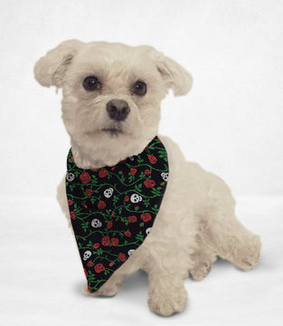 Skulls & Roses Cat & Dog Bandana